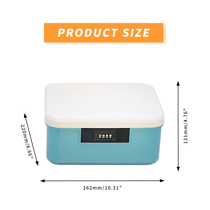 AnRui 2 Gallon Lockable Storage Container Bin, Portable Plastic Safe