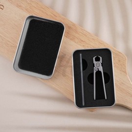 Locking Portable Toenail Clippers Stainless Steel Case Type Nail Cleaning Hygiene / 잠금 휴대용 발톱깎이 스테인리스 케이스형 손톱정리 위생