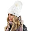 Alur Women's Beanie Winter Hat Knitted Hat with Bobble -