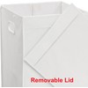Simple Houseware Foldable Laundry Hamper Basket with Lid, White