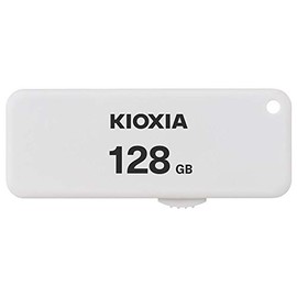Kioxia U203 Slide TransMemory 128GB USB2.0 Flash Drive Portable Data Disk USB Stick White LU203W128GG4