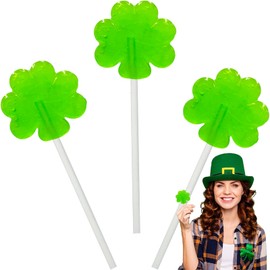 The Dreidel Company The Dreidel Company St. Patrick's Day Green Shamrock Lollipops, Candy Suckers, Party Favor, Individually Wrapped (250-Pack)