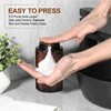 KASUNTING Amber Glass Foaming Soap Dispenser, Ribbed Foam Hand Soap