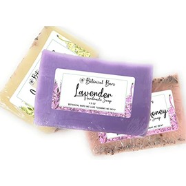 Botanical Bars Soap Set - Floral Soap Set - Lavender Soap - Honeysuckle Soap - Clover and Honey Soap - Soap Gift Set