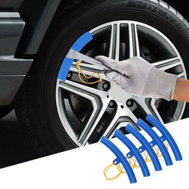 RGOAANC 5PCS Car Tire Changing Rim Protector, Rim Protector for Car Wheels, Flexible Anti-Scratch Fixing Tyre Rim Protective Cover, Wheel Changing Rim Savers Car Accessories Fit SUVs Motorcycles Cars