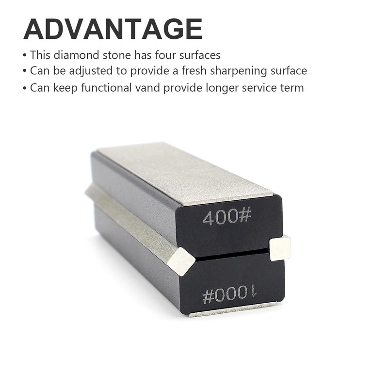 BLSGBUIDING Jointer Planer Blade Sharpening Stone (4-sided, Removable) Coarse, Fine,