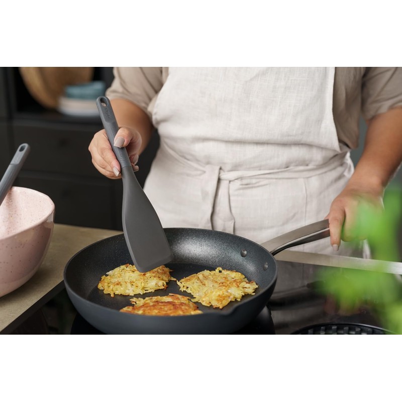 Zyliss E980236 Easy Lift Turner, Sustainable Wheatstraw/Silicone, Spatula for Cooking,