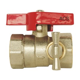 SOMATHERM FOR YOU - Ball valve with double outlet IG 15/21 - Butterfly lever - Standard passage - Reinforced seal with 2 O-rings.
