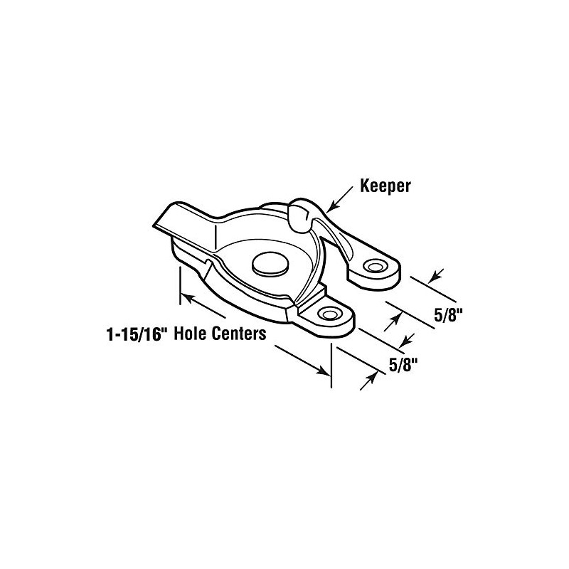 Prime-Line F 2858 Diecast Cam Action Window Sash Lock, Mounting