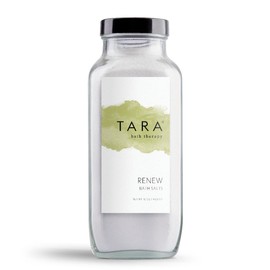 TARA Spa Therapy Renew Bath Salts – Uplifting Aromatherapy Soak with Lemongrass & Peppermint – 100% Pure Essential Oils – 16 oz