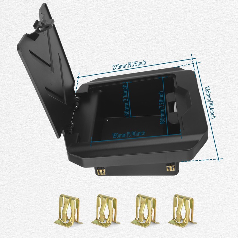 ZAMLIE Center Console Dash Storage Box Compatible with Polaris RZR