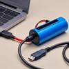 2pcs Battery Charger for Bubble Machine Gun, 3.7V SM-2P USB