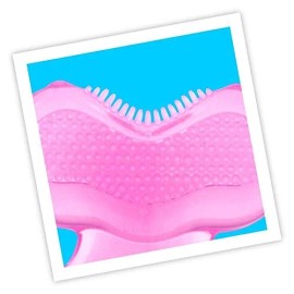 Nuby Pink Fish Shaped Silicone Teether 2 Count BPA Free for Babies 0 Months plus