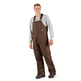 Berne Men's Heritage Insulated Duck Bib Overall, Medium Regular, Bark