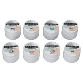 Solid Nail Gel Polish Set 8 Colors Pearly Shell Grain Nail Art Polish Cream for Salon Home Use