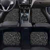 FUIBENG Black Leopard Auto Front & Rear Floor Mat for