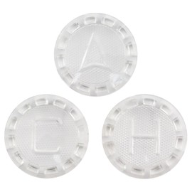 CChiai 3PCS 80677 Faucet Index Buttons Universal Bathroom Hot Cold Sink Steering Shower Knob Replacement Handle Remodeling Decorative Faucet Handle Decorative Cover Transparent