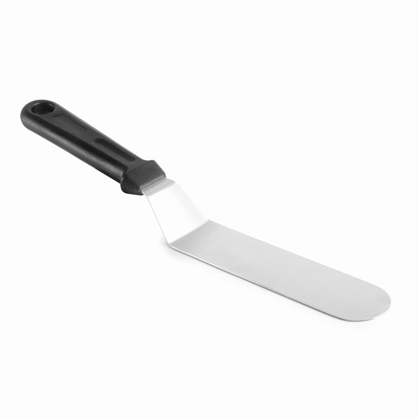 Lacor - 60482 - Angled spatula - Stainless steel - Ergonomic handle - 15 x 4 cm - Dishwasher safe