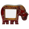 Purpledip Artistic Photoframe Wooden Elephant Shaped for 4x4 inch photo
