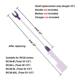 RANCH CHOICE Purple Cattle Prod Flexible Shaft Replacement (23 inch Shaft Only), fit for RC38 Series Animal Livestock Prod
