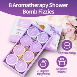 Shower Steamers Aromatherapy Shower Bombs Christmas Self Care Relaxation Gifts for Women and Men Includes Eucalyptus for Shower Bath Salt