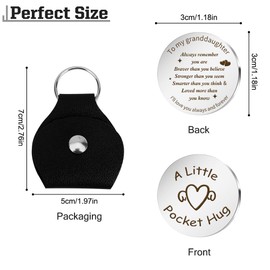 Granddaughter Gifts from Grandma Pocket Hug Token Gifts for Granddaughter Back to School Gift Back to School Keychains Back to School Gifts for Girls Gift for Granddaughter Geocache Trinkets