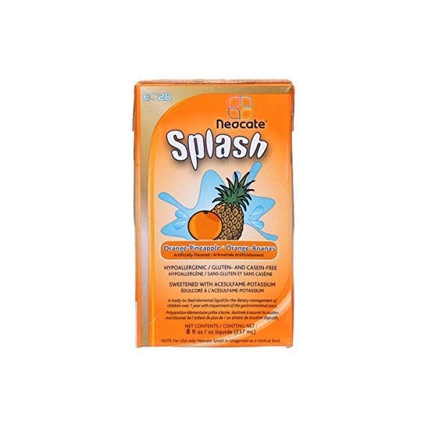 E028 Splash-Flavor Orange-Pineapple Calories 237 / 237 ml Packaging 237 ml (8 fl oz) Drink Box - Each 1