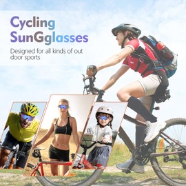 Fast Glasses Rave Cycling Glasses Polarised Sports Glasses for Men Women Cycling Glasses TR90 Frame Sports Sunglasses UV400 Protection Clear Protective Glasses for Fishing Bicycle Golf Running MTB Ski