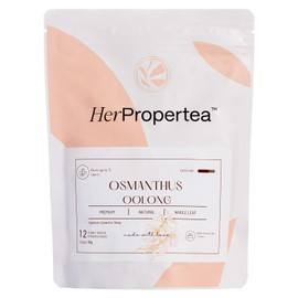 Her Propertea Osmanthus Oolong Tea - Caffeinated, Natural, Premium Whole Leaf Taiwan Oolong Tea With Osmanthus Flowers, 12 Plant-Based Pyramid Tea Bags (1.3 OZ)