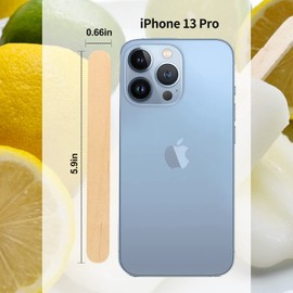 LOMIMOS 100Pcs Craft Stick,Ice Cream Popsicle Treat Wooden Stick Tongue Depressor for Kid Waxing Building Mixing Stirring Handicraft DIY Craft, 5.9 * 0.7in