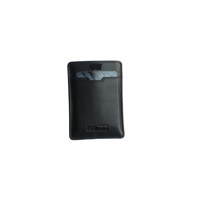 Small Leather Credit Card Holder with RFID Protection, Minimalist Men's
