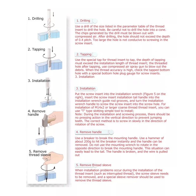 Generic Juego De 50 Insertos Para Reparación De Roscas De