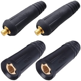 EATBALE Welding Cable Quick Connector Pair 10-25 mm DKJ10-25 DKZ10-25 200 Amp for Welding Cable Quick Assembly Plug Female Euro Plug (4 Units)