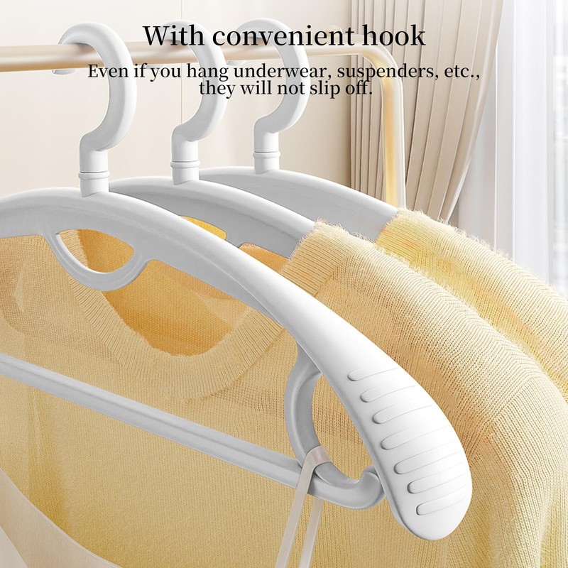 Plastic Clothes Hanger, Extra Thick Plastic Wide Shoulder Adult 360