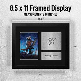 HWC Trading Bradley Cooper Guardians of the Galaxy Rocket Framed Gifts Printed Signed Autograph Picture for Movie Memorabilia Fans - US Letter Size