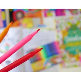 K-GALORE Colour Pens Washable, 20 Assorted Colours Eco-Friendly Non-Toxic Water Colour Fine Fibre Tipped Pen - Best for Adult and Kids Colouring