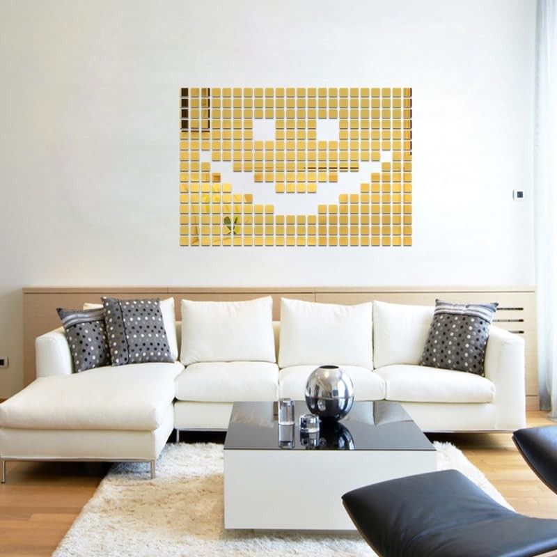 SOUJOY 36000 Pieces Mirror Mosaic Tiles, Gold Self Adhesive Mirror