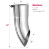 Upower 5 inch Turn Down Tail Pipe Tips 5" Inlet/Outlet