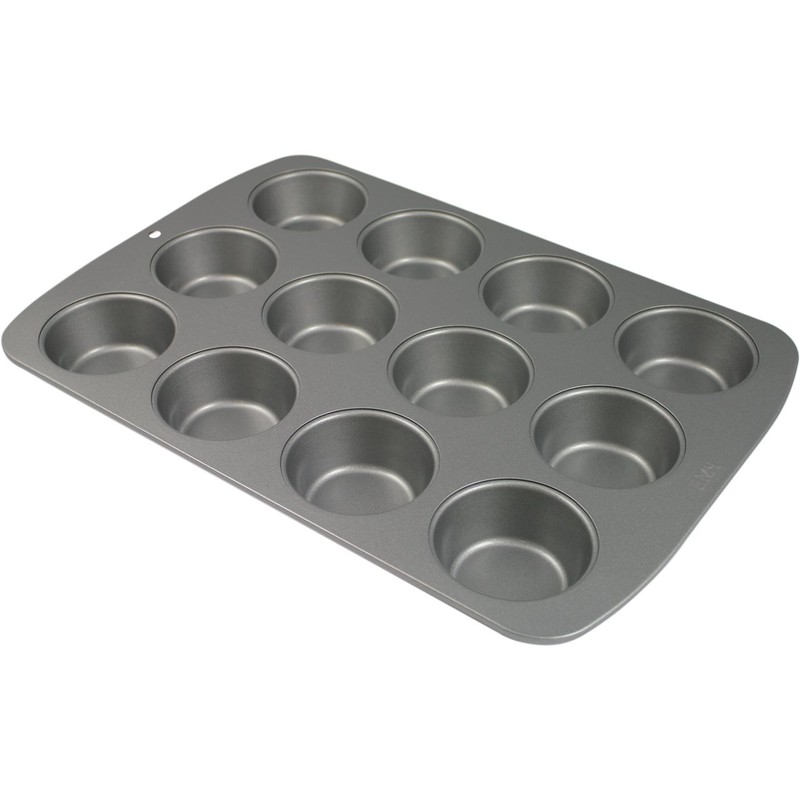 PME CSB110 Carbon Steel Non-Stick 12 Cup Muffin Pan ,