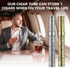 demcigar Cigar Tube, Aluminum Cigar Holders Travel Airtight Single Carving