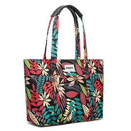 Kinmac Women's Laptop Tote Bag Top Handle Handbag Work Bag for Laptop Computer Up to 15 inch (Black Maple)