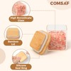 ComSaf 12Pcs Glass Spice Jars with Bamboo Lid, 4oz Airtight