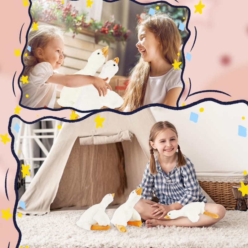 Flahard 6 Pcs 12 Inch White Goose Stuffed Animal Toys