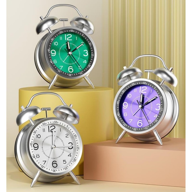 YYDS 大音量 爆音めざまし時計 振動 爆音 うるさい 絶対起きれる目覚まし時計 アナログ おしゃれ 絶対起きる