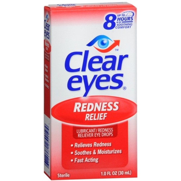 Clear Eyes Redness Relief Drops 1 oz (Pack of 2)