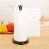 Paper Towel Holder Countertop, Heavy Weighted Black Marble Paper Towels