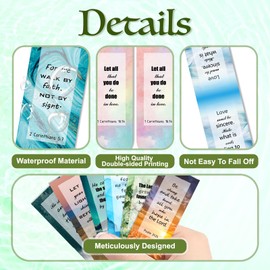 104 Pcs Christian Magnetic Bookmarks Bible Magnetic Bookmarks Magnetic Bookmarks for Women Men Book Lovers Page Markers Teachers Students Reading School Office Home