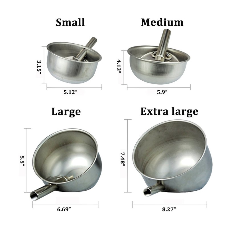 MUDUOBAN Stainless Steel Pig Waterer Water Trough 1/2" Water Nippers