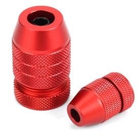 QWORK High Precision Aluminum Alloy Drill Depth Stop for Drill Bits – Adjustable Sizes from 5/64" to 7/16", 2 Pieces with Nylon Locking Ring for Secure on Wood, Metal, Plastic, Tile, and Brick