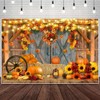 ChloropLastid Fall Thanksgiving Backdrop Barn Door Autumn Photo Background for